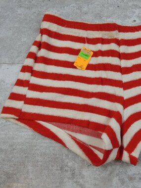 Vintage Topic Knits Short Red White Stripe New Old Stock Hot Pants